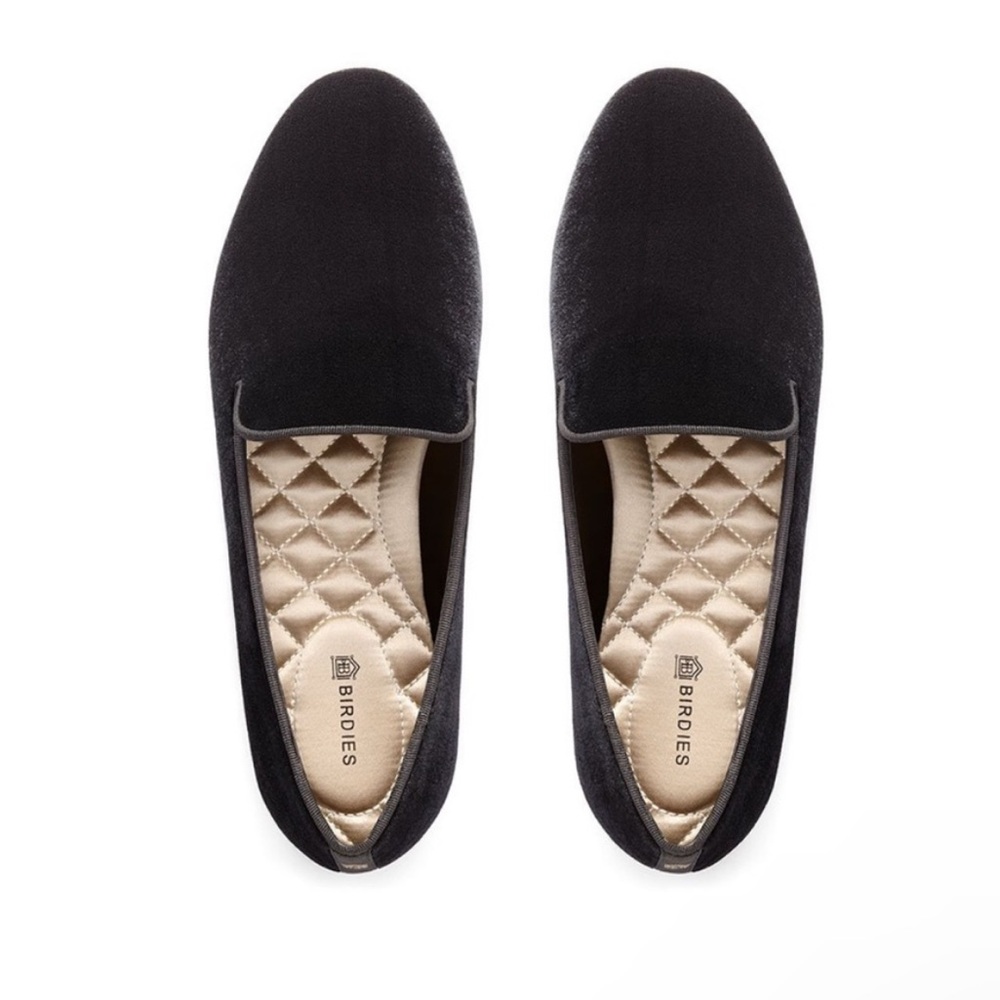 BIRDIES NWOB The Starling Black Velvet Slip On Flats Loafer Women's Size 11 - Picture 2 of 11
